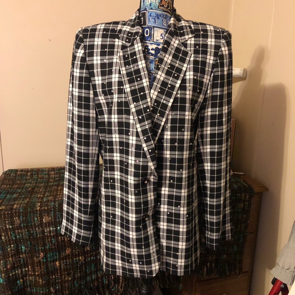 Vintage 1980’s Criscione NY Plaid Blazer - Picture 6 of 14